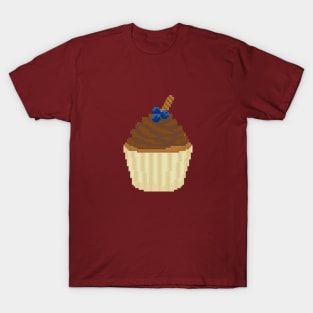 Light chocolate cupcake pixel art T-Shirt